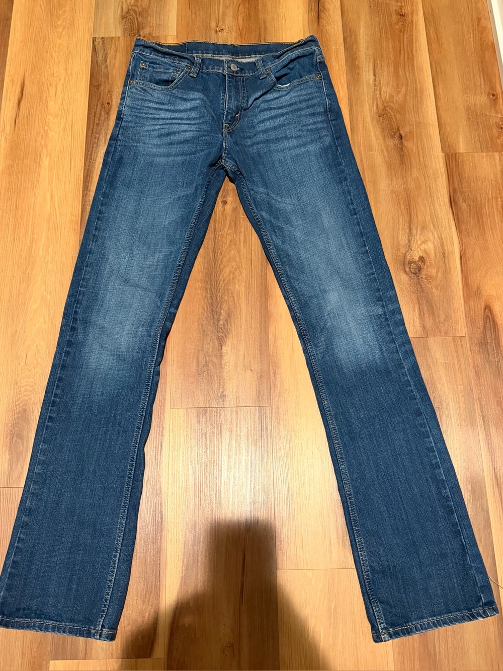 Levis Jeans Mens Blue 527 Slim Bootcut Western Cowboy Denim Dark 32x36